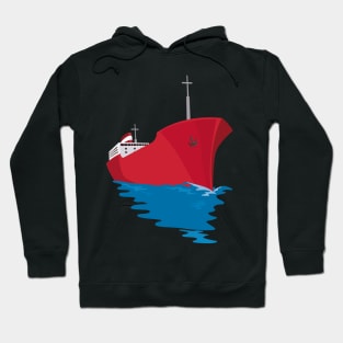 Container Ship Cargo Boat Retro Hoodie